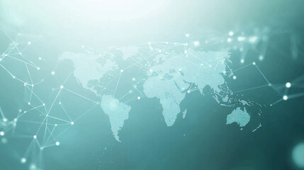dynamic digital world map emphasize western europe continental for ai powered global network connect