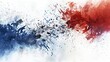 © SHI - Labor Day red and blue dust explosions on a white background. The colors of the American flag are splashed on a white background and patriotic abstract designs for Independence Day and Memorial Day