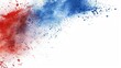 © SHI - Labor Day red and blue dust explosions on a white background. The colors of the American flag are splashed on a white background and patriotic abstract designs for Independence Day and Memorial Day
