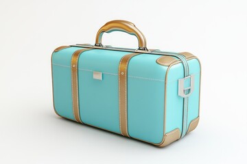 stylish vintage suitcase with gold accents, evoking a sense of wanderlust and travel