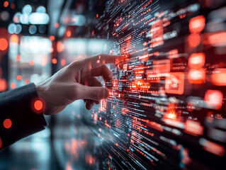 ai generate interactive data visualization technology lab digital display modern environment close-u