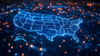 © Siasart Studio - US Network: Data Flows Across States, Illuminating Connections
