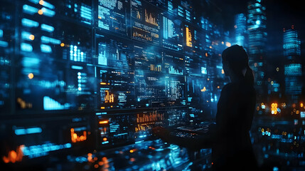 Analyst Reviews Data Streams, Night City Glows