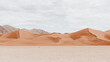 © Pornphan - Desert landscape with sand dunes and lone traveler exploring