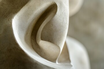 Poster - A minimalist abstract sculpture with detailed smooth curves is captured in this image, emphasizing simplicity, sophistication, and artistic craftsmanship.