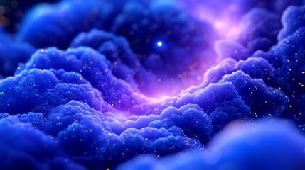 Wall Mural - Stunning Purple Nebula in Outer Space