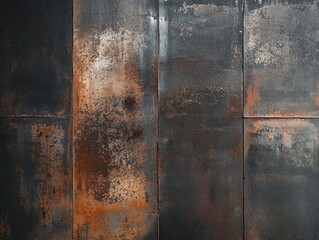 Aufkleber - Dark Metal Panel With Rust And Texture