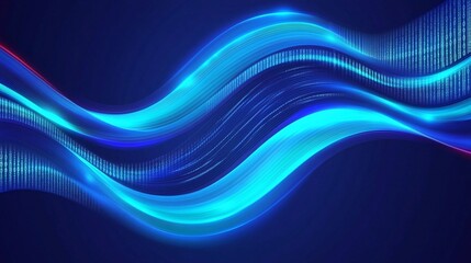 abstract blue digital waves technology background data flow binary code futuristic design cyber