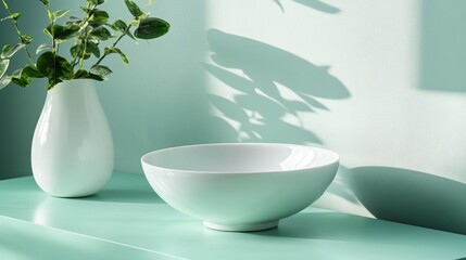 Wall Mural - White Bowl & Vase Minimalism.