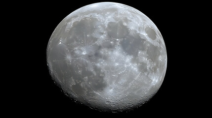 Wall Mural - a detailed close-up of the moon's surface, revealing craters and other features in stunning detail, 