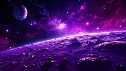 creative glowing purple space background