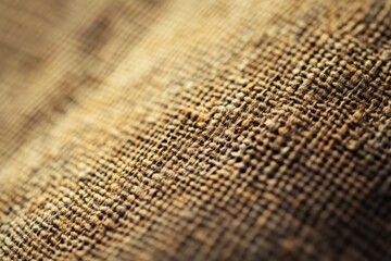 Fototapete - An up-close examination of burlap fabric reveals intricate weaving patterns that highlight craftsmanship and texture in a warm, natural color palette for artistic presentation.