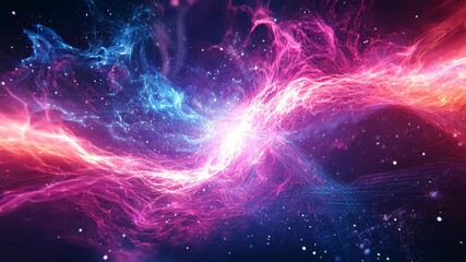 Space, star, and galaxy swirl in a deep blue nebula, illuminating the vast cosmos