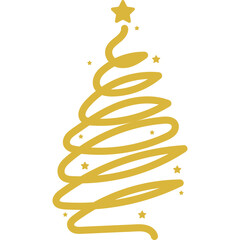 Gold Christmas Tree Line