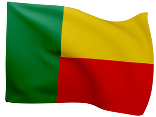 3d Flags Of Benin.