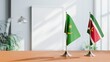 © Vutuk - FLAGS OF MAURITANIA AND SURINAME ON TABLE