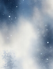 Wall Mural - christmas - abstract blue snow christmas background - Generative AI