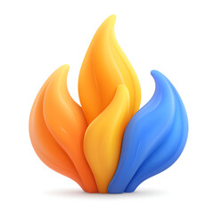 Wall Mural - colorful flame shapes in vibrant hues represent energy and creativity in modern design