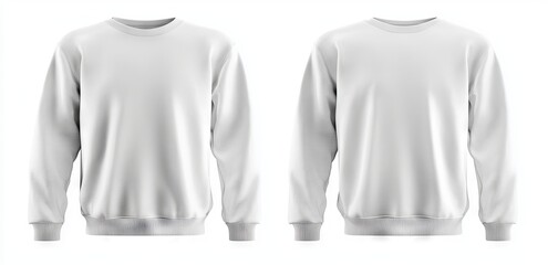 A black plain sweatshirt displayed from both the front and back, set against a white backdrop using an invisible mannequin template.