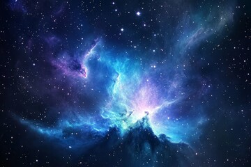 Aufkleber - A breathtaking cosmic scene showcasing a vivid nebula surrounded by countless stars, symbolizing the vastness of the universe and the mysteries beyond human comprehension.