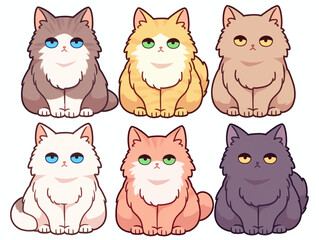 Collection of Cute Cartoon Cats