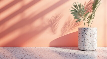 Wall Mural - Terrazzo Pot Plant.