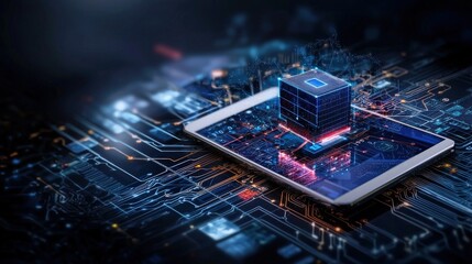 Leinwandbilder - Ai-powered fraud prevention tools transforming digital security cyber environment technology futuristic close-up viewpoint