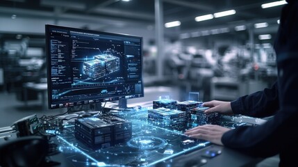 Aufkleber - Innovative logistics solutions enhancing product integrity in a tech-driven warehouse environment