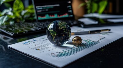 Poster - Stock market insights analyzing top performers with global perspective in business environment