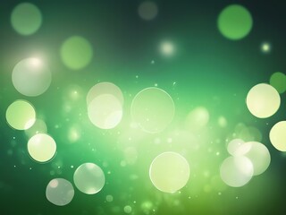 abstract green bokeh background: serene and tranquil lights