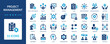 © Jan - Project management flat icon collection. Effective project and time management.