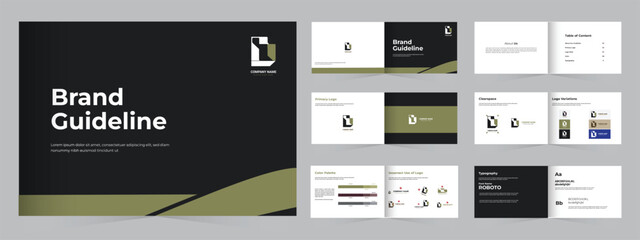 Wall Mural - Brand Guidelines Brand Manual Layout or Brand Guidelines Brand Identity Brand Manual template