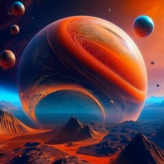 planets background wallpaper template graphic resource