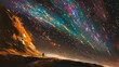 © Nats - This illustration showcases a colorful depiction of the universe filled with stars.