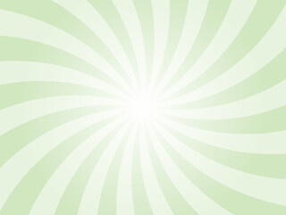 Poster - Green sunburst background. Tea green radial retro glowing rays banner. Abstract retro whirlwind starburst vector abstract background. Twisted radial illustration.