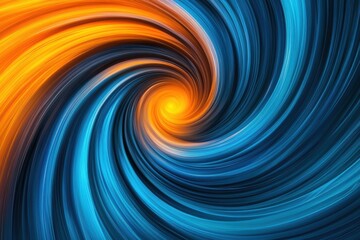 Wall Mural - vibrant swirl blue orange energy creating dynamic visual effect creative projects abstract art.