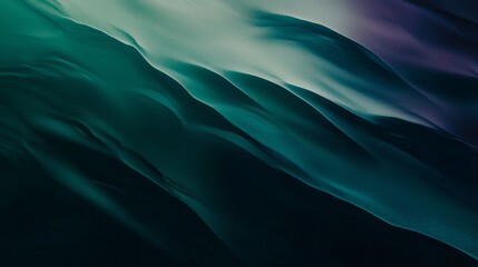 Teal and green abstract background flowing smoothly like waves, creating a sense of movement and fluidity, perfect for modern and elegant designs