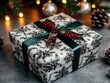 © voragit - Festive christmas gift box with elegant wrapping holiday decor presenting joy cozy home close-up view celebrating togetherness
