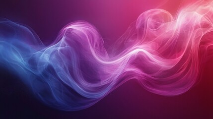 Wall Mural - ethereal gradient waves flowing rhythmic patterns in soft pink and purple tones