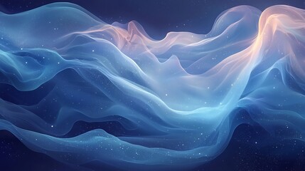 Wall Mural - wispy gradient waves soft soothing and visually captivating digital background