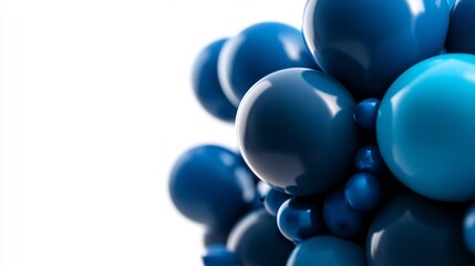 Wall Mural - Abstract Blue Balloons Cluster: A Celebration of Color and Form