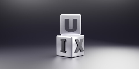 UI Design illustration. 3d render.