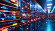 © Ketobox - Futuristic Data Center with Colorful Lights and Digital Connections