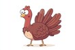 © Robert Kneschke - Adorable cartoon turkey illustration, perfect for kids' content with a whimsical and playful design.
