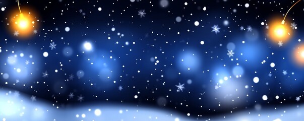 Wall Mural - abstract glitter lights with a blend of blue, gold, and black in a slightly out-of-focus effect, for