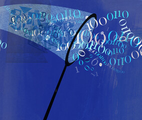 Butterfly net collecting digital data