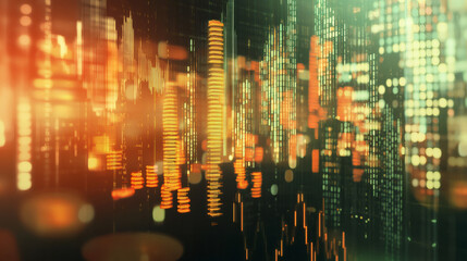 Leinwandbilder - Elevate your financial data with vibrant charts and graphs for a visually engaging view of market trends and economic performance