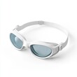 © artiiz - A pair of swim goggles with anti-fog lenses and adjustable straps, displayed on a white background to emphasize the sleek design, Photorealistic