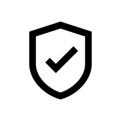 Wall Mural - Shield with check mark icon isolated on transparent background, Shield with check mark PNG