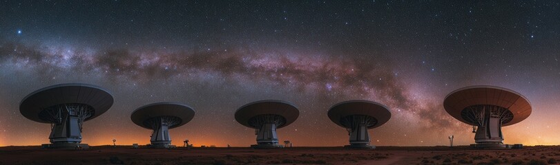 Landscape with the Milky Way. Night sky brimming with stars